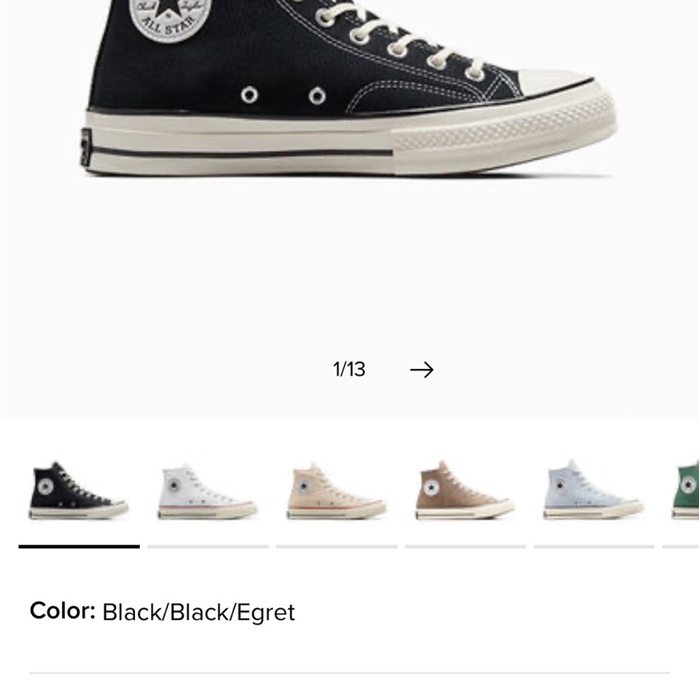 Converse Chuck 70 Black Canvas 7.5W 5.5M